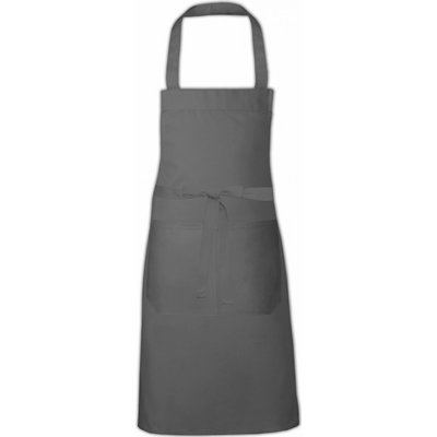 Link Kitchen Wear Hobby zástěra s přední kapsou šedá tmavá ca. Pantone 431 80 x 73 cm X994