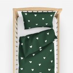 Goldea vánoční dětské bavlněné povlečení do postýlky tmavě zeleném 90 x 120 cm 40 x 60 cm – Zboží Mobilmania