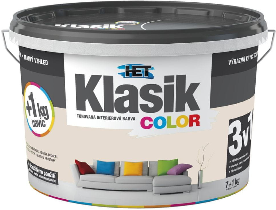 Het Klasik Color - KC 218 béžový pískový 7+1 kg
