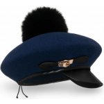 Krumlovanka zimní baret s bambulí a kšiltem W-0751 fialová – Hledejceny.cz
