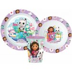 Stor Sada plastového nádobí Gábinin kouzelný domeček s hrnkem BPA free sada 3 ks – Zboží Dáma