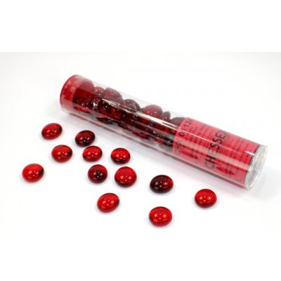 Chessex Skleněné žetony Gaming Glass Stones Crystal Red – Hledejceny.cz