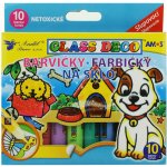 Amos Barvy na sklo sada 10 barev 10,5 ml + šablony a fólie – Zboží Dáma