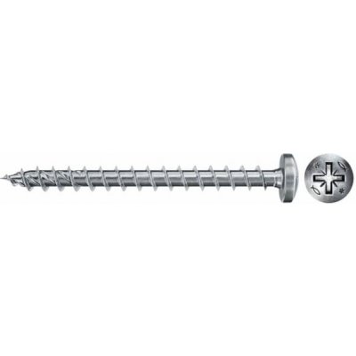 Fischer PowerFast FPF II PZF 5,0x50 BC 100 plochá hlava bílý zinek celý závit křížová drážka PZ 670447 – Hledejceny.cz