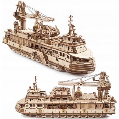 Ugears 3D mechanické puzzle výzkumné plavidlo Research Vessel 575 ks – Zboží Dáma