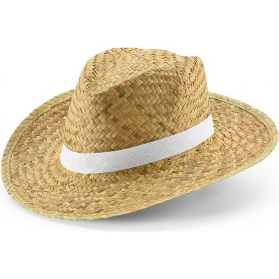 Jean Poli přírodní slaměný klobouk bílá