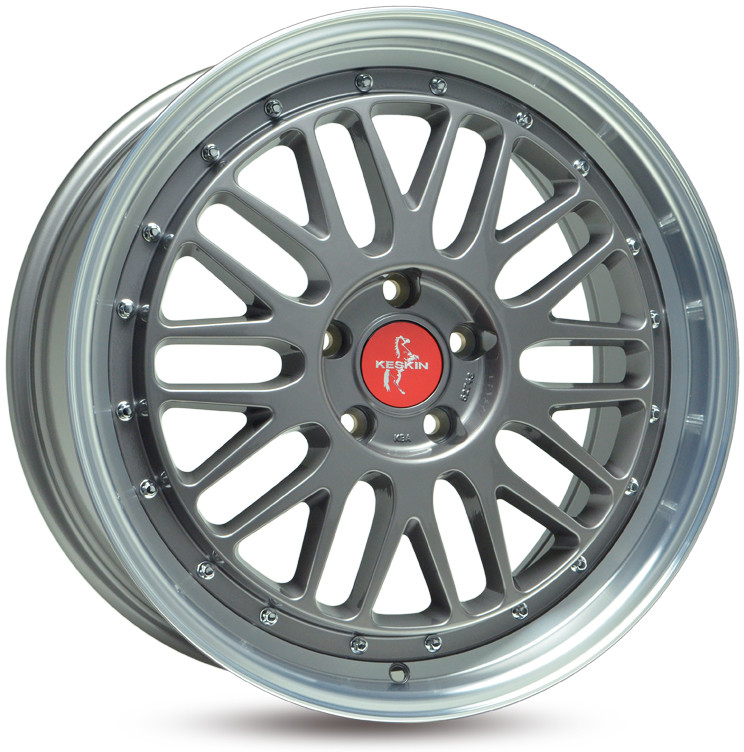 Keskin kt22 8x18 5x100 ET30 titan grey lip polished