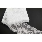 Elastická krajka - bílá - šířka 5 cm – Zboží Mobilmania