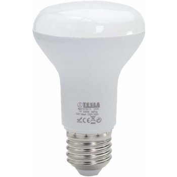 Tesla LED žárovka Reflektor R63 E27 7W 230V 560lm 20 000h 3000K Teplá bílá 180° CRIRA≥80