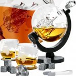 Sada na whisky Aptel DA514B karafa globus 1000 ml + 2 sklenice 300 ml – Hledejceny.cz