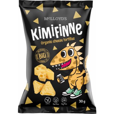McLloyd´s Kimifinne Bio Extrudované bezlepkové kukuřičné křupky s příchutí sýra 30 g – Zbozi.Blesk.cz