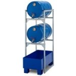 Regál na sudy FR 120 pro 2 sudy s kovovou záchytnou vanou | Zboží Auto