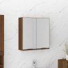 Koupelnový nábytek Nábytek XL Koupelnová zrcadlová skříňka hnědý dub 64 x 20 x 67 cm