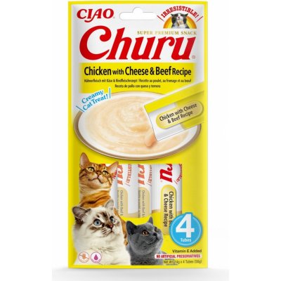 Churu Cat Chicken with Beef & Cheese 4 x 14 g – Zboží Mobilmania
