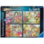 RAVENSBURGER Nádherné zahrady 4x500 dílků – Hledejceny.cz
