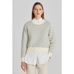Gant SVETR INTARSIA C-NECK šedá – Zboží Dáma