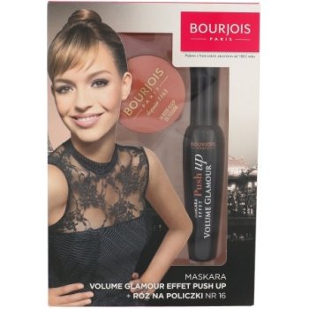 Bourjois Volume Glamour Push Up 71 Wonder Black řasenka Volume Glamour Push Up 7 ml + tvářenka Blush 2,5 g 16 Rose Coup De Foudre dárková sada