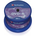 Verbatim DVD+R 4,7GB 16x, AZO, cakebox, 50ks (43550) – Zboží Živě