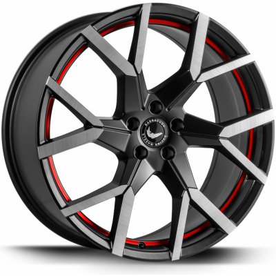 Barracuda TZUNAMEE EVO 8,5x19 5x114,3 ET35 dark gunmetal brushed surface trim red – Hledejceny.cz