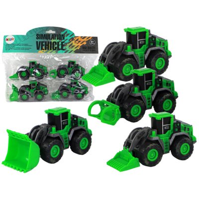 Lean Toys Sada zemědělských vozidel Zelené traktory 4 kusy – Zboží Dáma