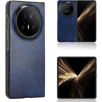 Vintages plastové pouzdro s umělou kůží na Honor Magic V5 - modré – Zboží Mobilmania