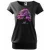 Dámské tričko s potiskem Malfini City s motivem strom černá