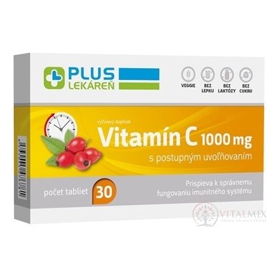 Plus Lékárna Vitamin C 1000 mg s postupným uvolňováním 30 tablet – Hledejceny.cz