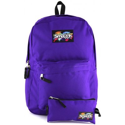 Smash Studentský batoh fialový s em