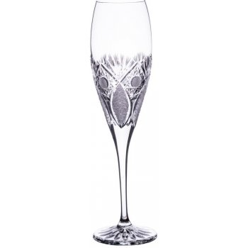 Bohemia Crystal Broušené sklenice Fiona na šampaňské flétny 6 ks 200 ml