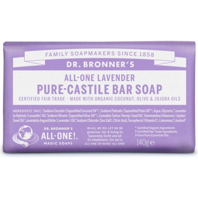 Dr. Bronner´s tuhé mýdlo Lavender 140 g – Zboží Mobilmania