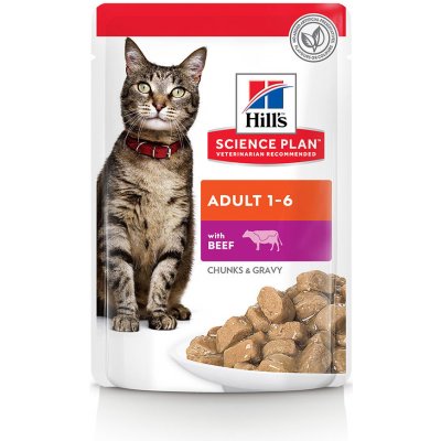 Hill's Science Plan kapsičky pro dospělé kočky hovězí 48 x 85 g – Sleviste.cz