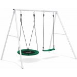Tomido Zahradní houpačka čapí hnízdo 210x170 cm 2v1 sedadlo bílá 29180 – Zboží Dáma