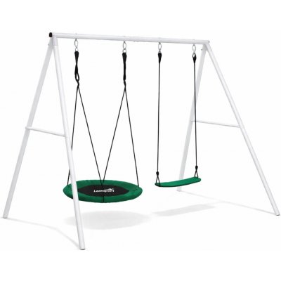 Tomido Zahradní houpačka čapí hnízdo 210x170 cm 2v1 sedadlo bílá 29180 – Zboží Dáma