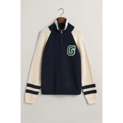 Gant Varsity Knitted Sweater modrá – Zboží Dáma