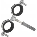 GEKO G17282 Objímka na trubky, dvojitá, 3/4" 26-30mm, s gumovou vložkou, dva šrouby – Sleviste.cz