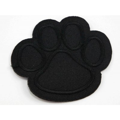 Nažehlovací záplata - tlapka - 6 x 6cm - černá – Zboží Dáma