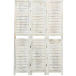 vidaXL 3dílný paraván bílý s patinou 105 x 165 cm dřevo – Sleviste.cz