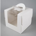 Cake Star Dortová krabice bílá s okénkem a úchytem (16 x 16 x 15 cm) – Sleviste.cz