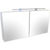 Koupelnový nábytek A-INTERIÉRY Zrcadlová skříňka závěsná s osvětlení Montego 120 ZS Chrom