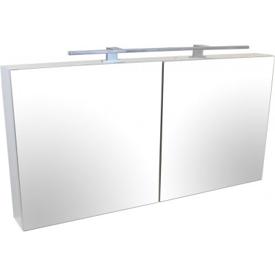 A-INTERIÉRY Zrcadlová skříňka závěsná s osvětlení Montego 120 ZS Chrom – Zboží Mobilmania