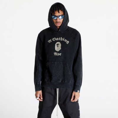 A Bathing Ape Overdye Pullover Relaxed Fit Hoodie Black