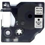 Alternativní páska pro Dymo 45010 + S0720500, 12 mm x 7 m, černý tisk + transparentní podklad – Zboží Živě