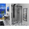 Pevné stěny do sprchových koutů SAPHO VOLCANO BLACK sprchové dveře 1500 mm, čiré sklo