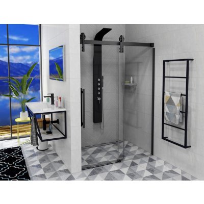 SAPHO VOLCANO BLACK sprchové dveře 1500 mm, čiré sklo – Zboží Mobilmania