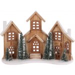 Home Styling Collection Dřevěná figurka z jedlového dřeva s LED osvětlením, 38 x 27 cm béžová – Hledejceny.cz
