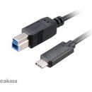 Akasa AK-CBUB28-10BK USB 3.1 C M - B M, 1m