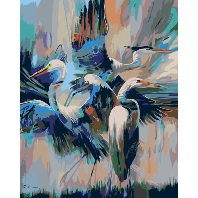 ZUTY Malování podle čísel VOLAVKY 40 x 50 cm Rámování: bez rámu a bez vypnutí plátna – Sleviste.cz