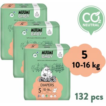 Muumi Baby 5 Maxi+ 10-16 kg eko 132 ks