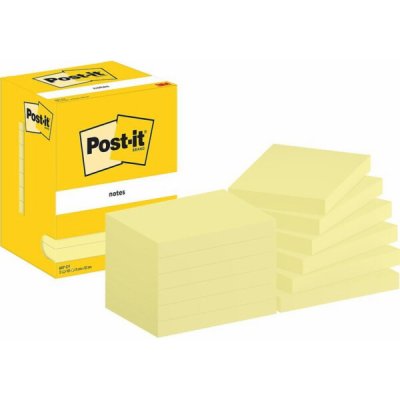 Post-it Samolepicí bločky POST-IT® (657), 102x76mm, 12x100 listů, žluté – Hledejceny.cz