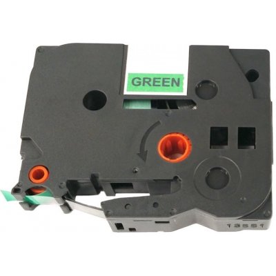 Páska pro popisovače BROTHER - typ TZE-751 - 24 mm zelená - černý tisk - kompatibilní – Zboží Mobilmania